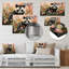 «Black Playful Skunk Floral Meadows I», art mural animal Skunk-1687302098