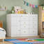 Commode de chambre de bébé classique avec 8 tiroirs et 2 armoires, table à langer multifonctionnelle pour bébé, table à langer pour chambre d'enfant