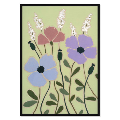 Maura "Woodblock Floral III" Print