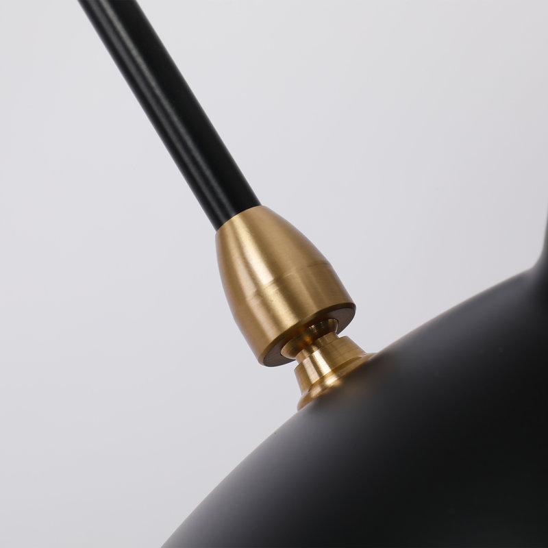 Lampe sur pied linéaire contemporaine à 3 bras avec montures en métal