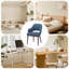 Chaise rembourrée moderne avec pieds en bois de noyer-956411428-963620764