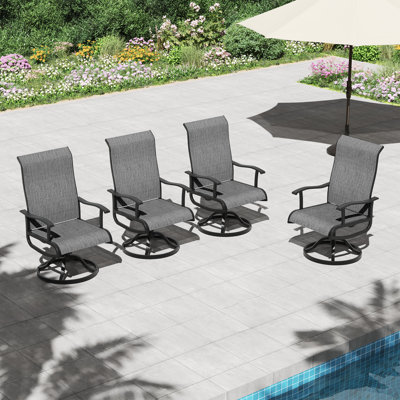 Ensemble de chaises berçantes pivotantes 360 ° 