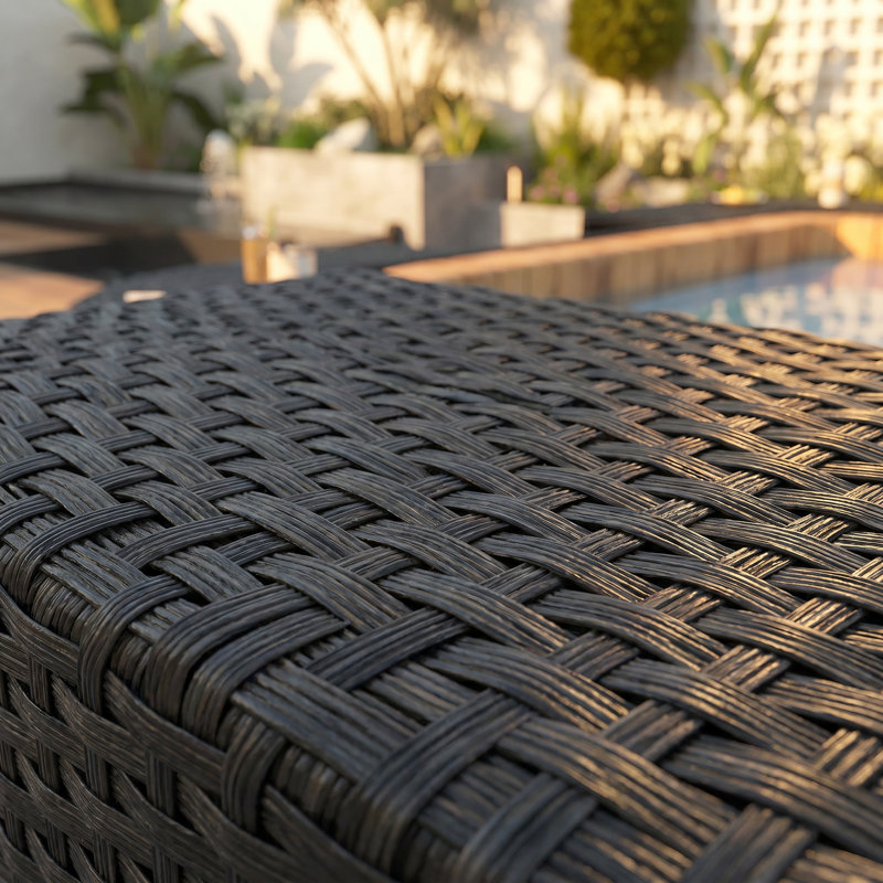 Ensemble de canapé modulaire en rotin gris avec rangement et mini canapé pour la relaxation du spa extérieur, Gris