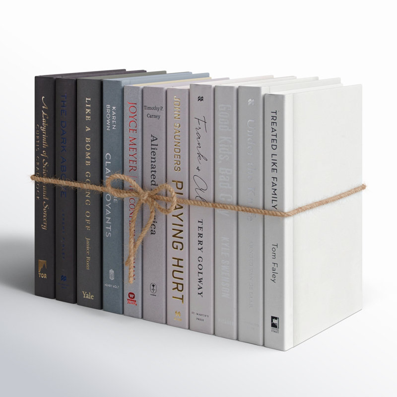 Decorative Books - Grey Ombré Book Bundle - 1 Foot of Grey Books
