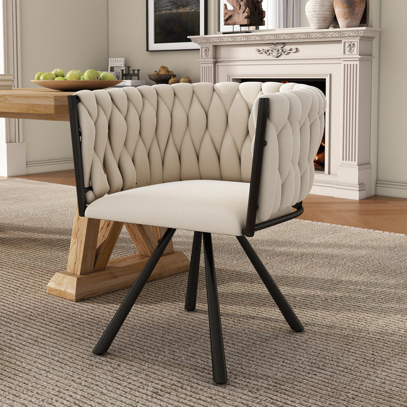 Metal Side Chair in Beige