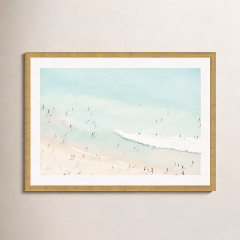 Tully "Beach Summer Love II" Print, 20" H x 30" W x 0.75" D, Gold Single Picture Framed, Yes