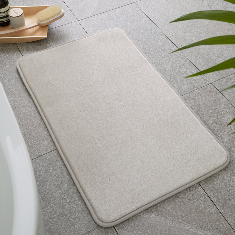 Anti-Bacterial Memory Foam Bath Mat, Natural