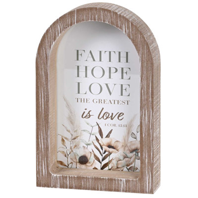 Framed Arch Faith Hope Love 7X11
