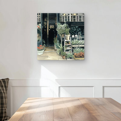 Plants shop | Office Green Metal Print for Home Decor