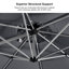 Parasol en porte-à-faux 144 po Sharayne-15067439