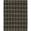 Wool Geometric Area Rug in Black/Lilac-687180184