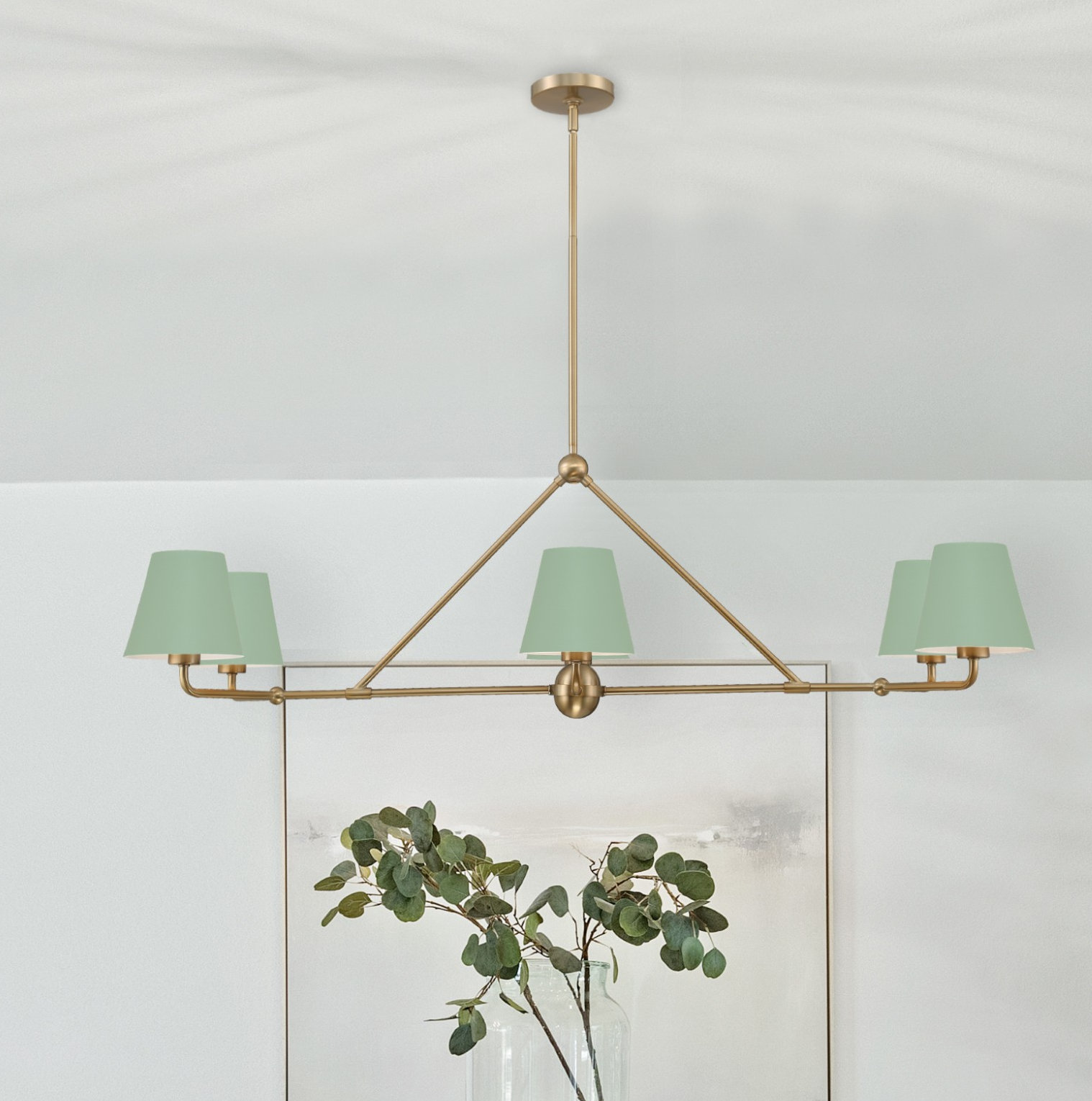 Kinston 6-Light Chandelier, Green