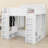 Triple Bunk Bed With Integrated Storage Shelves And Hooks-2123912407