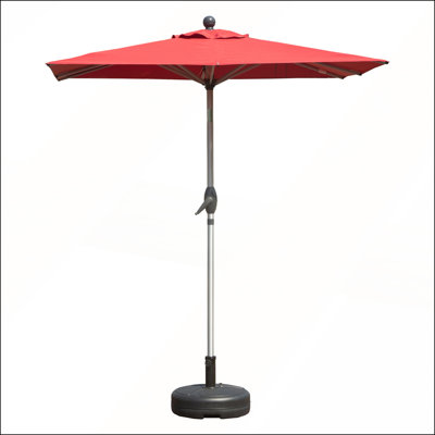 Parasol de patio rectangulaire avec manivelle et fonction d'inclinaison pour un abat-jour et un confort extérieurs (base non incluse)