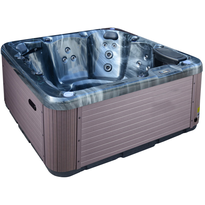 Spa Luxuria Spas 6 - 40 personnes avec ozonateur, gris, Opale minuit