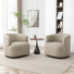 Tybias Faux Leather Swivel Barrel Chair
