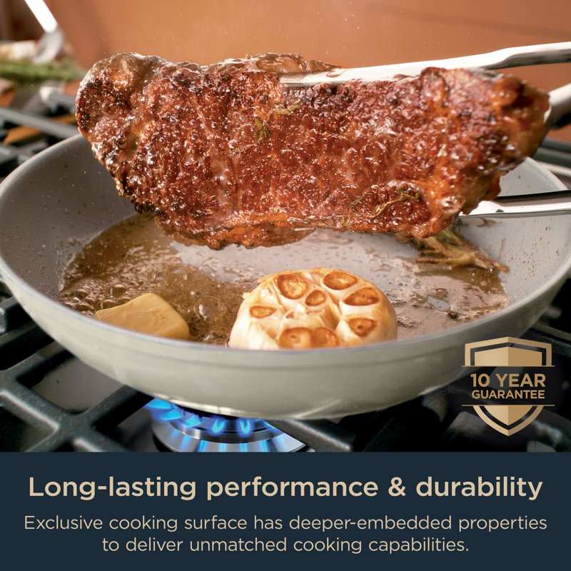 Ninja Stone Ceramic 10-Piece Cookware Set with Stainless Steel Handles