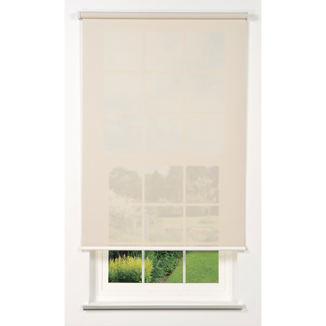 Cordless 5% Solar Screen Standard Roller Shade (Arrives 1/4" Narrower) Linen Avenue Length & 