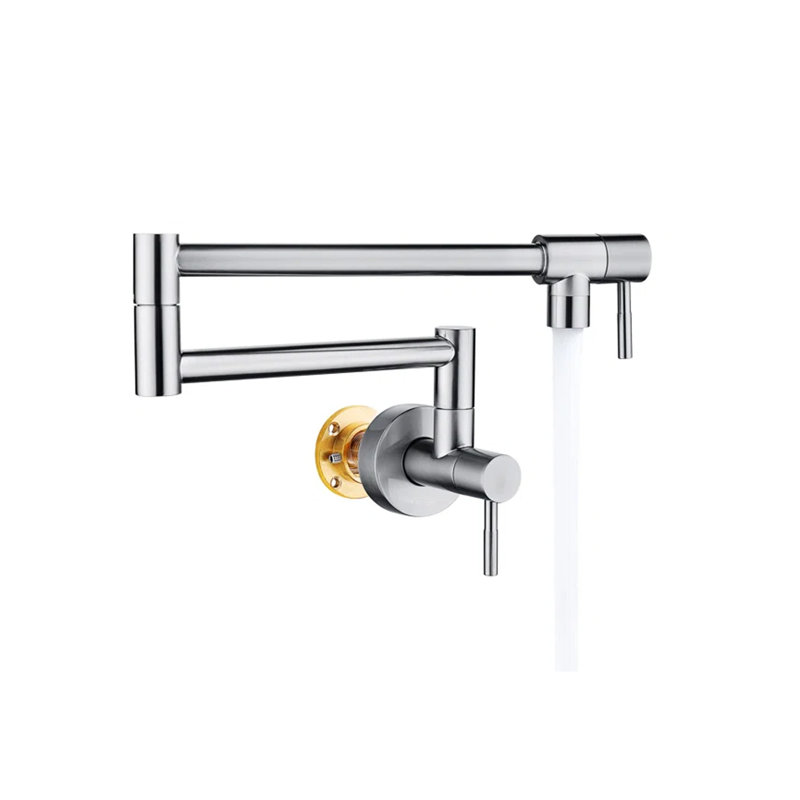 Wall - Mounted Folding Kitchen Faucet, Silver