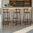 Bar Stool Set of 3 Counter Height Barstools with Back Armless Dining Chairs for Kitchen Island-1112856490