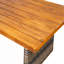 Table de salle à manger d'extérieur en bois d'acacia, finition teck + osier gris-754145323
