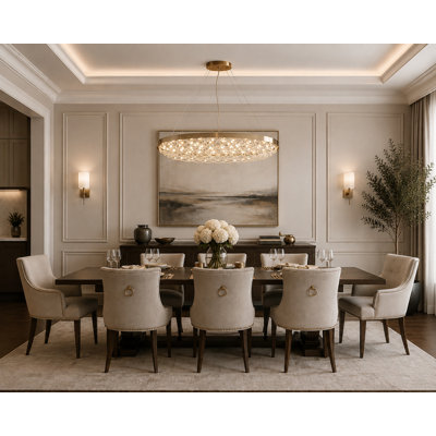 Mcquade 24 - Light Stainless Steel Dimmable LED Geometric Chandelier