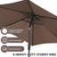 Parasol d'extérieur 7,5 pi avec base inclinable et manivelle incluse-1971596462