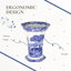 Spode Blue Italian Hexagonal Vase 10.5"