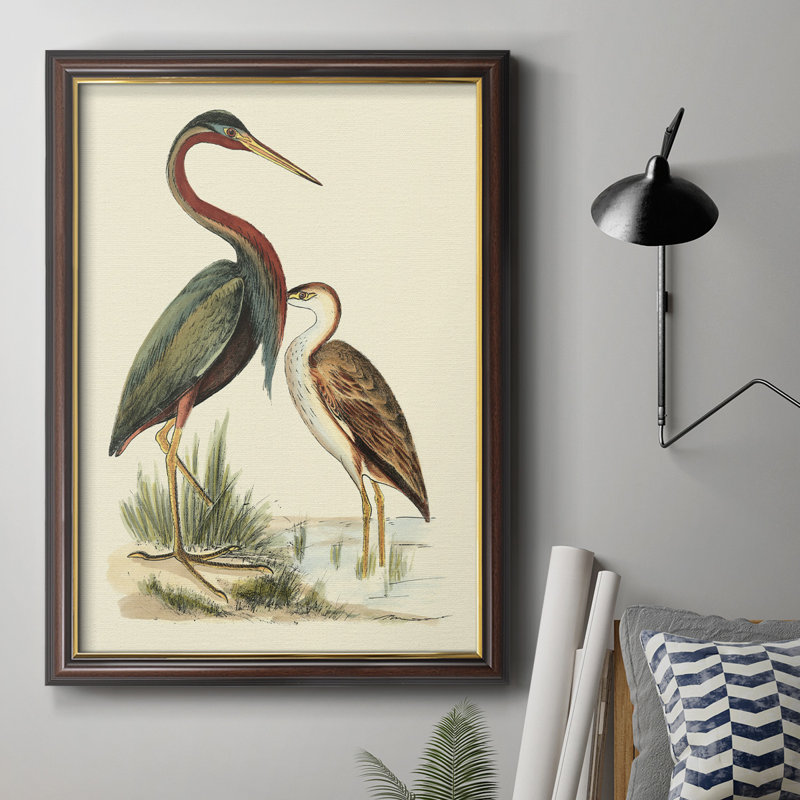 «Water Birds III», toile encadrée de qualité supérieure, prête à être accrochée, H 20 po x l 16 po x P 2,5 po