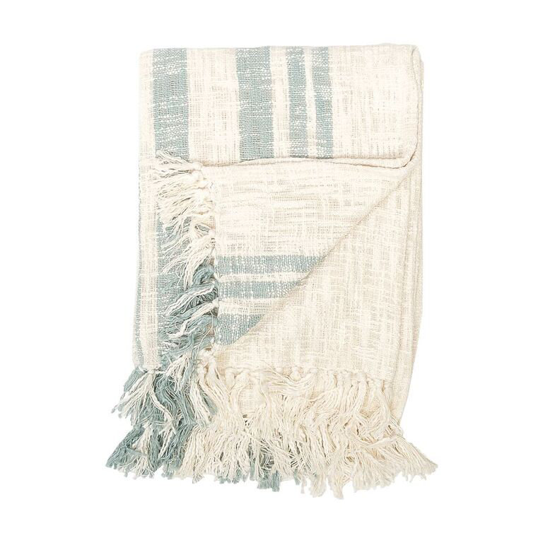 Dominika Morgan 100% Cotton Throw, Fountain