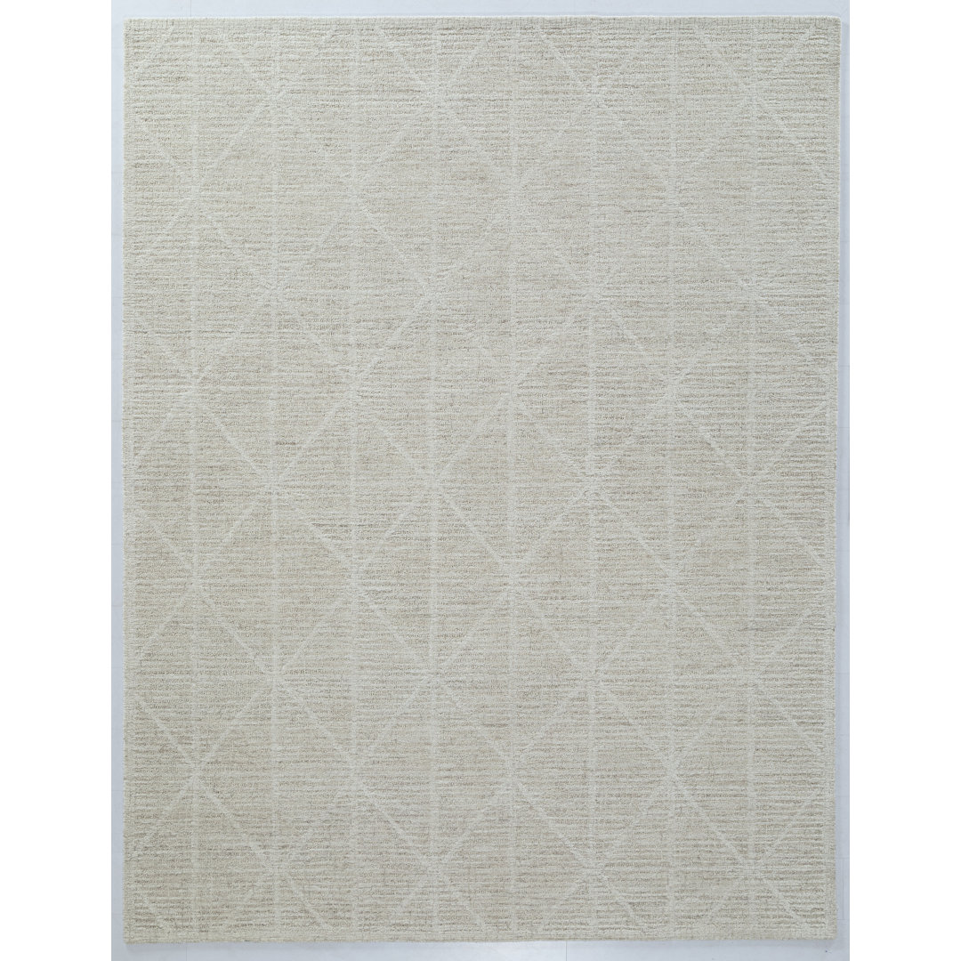 Crossover Hand Tufted Area Rug in Beige NuStory Rug 
