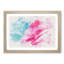 Pink Carnation on Blue - Picture Frame Painting Print-56734342-56734340