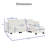 Maeoma Modern Reversible Linen Sectional Sofa Couch with Ottoman, L-Shaped Modular Convertible Sofa-446842078