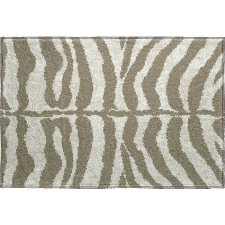 Premium Machine Washable Kishonna AMF42 Taupe Rug
