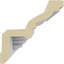 Moulure couronnée H 3 1/2 po x P 3 1/2 po x F 5 po x L 94 1/2 po