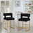 Black Seat/ Gold Frame
