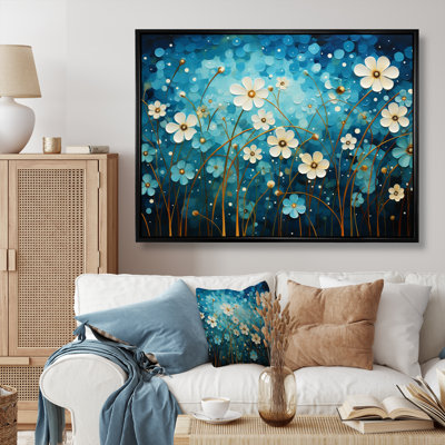 «Turquoise Tranquility», art mural abstrait
