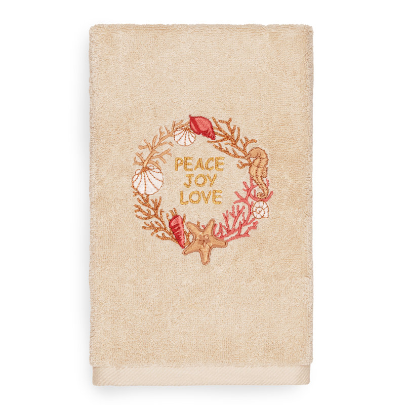 Christmas Midweight Hand Towel, Sand