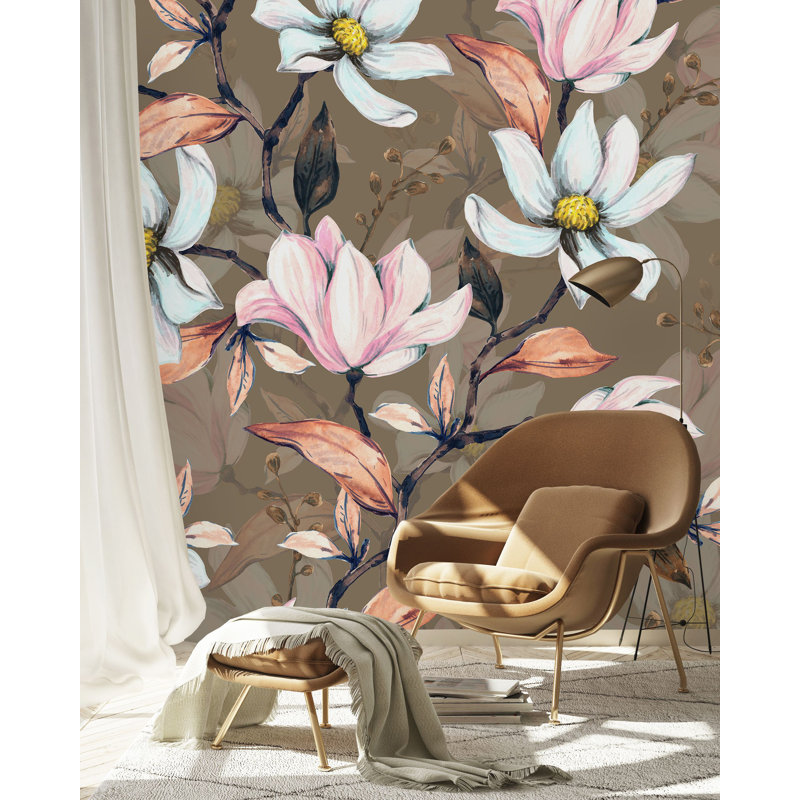 Floral Wall Mural, 100" W x 8.33" L