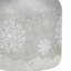 Lanterne décorative avec poignée en flocon de neige avec poignée 6,25 "White Iced