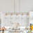 5-Light Gold Kitchen Island Linear Pendant