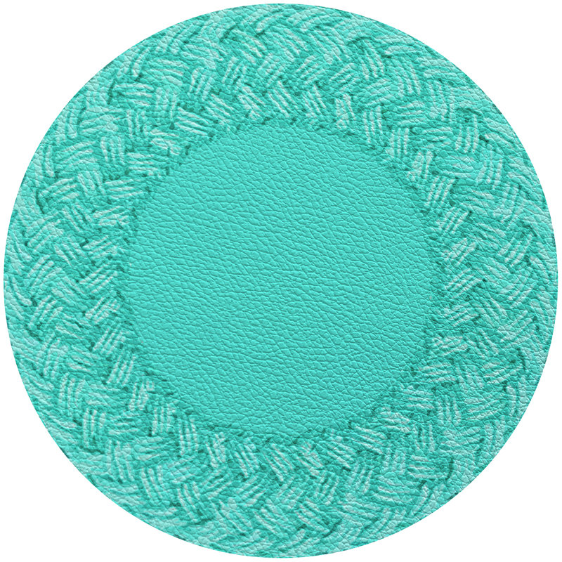 Napperon en cuir Raffia, Bleu Dalton
