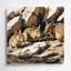 Art mural en métal Wildlife Rock Hyrax Beige-349935993
