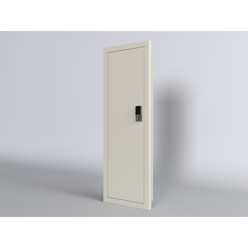 Wall-Mounted Quick-Access Rifle Safe With Removable Shelf & Digital Keypad