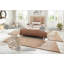 Wolly Machine Woven Brown Rug