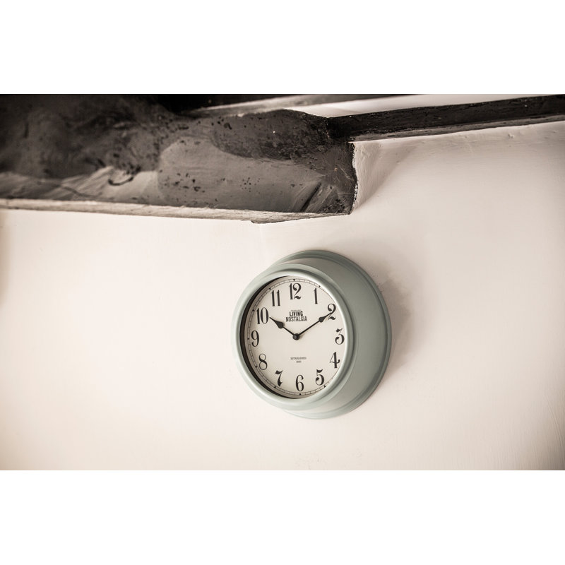 Living Nostalgia 25.5cm Wall Clock, Blue