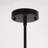 1-Light Black Lantern Pendant With Glass Shade