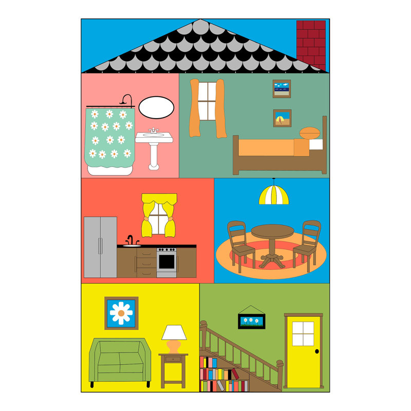 Bellville Rectangle Geometric Handmade Nylon Rug