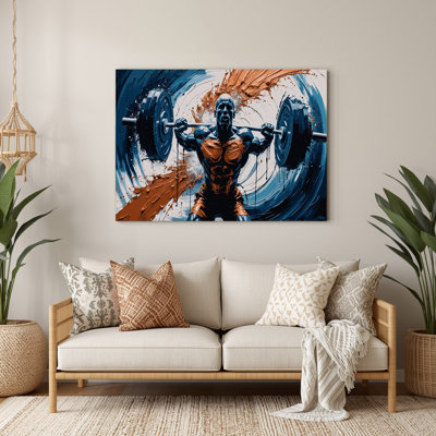 Sports CrossFit Blue Metal Wall Art