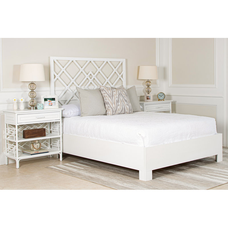 Darien Open-Frame Headboard, White, Queen